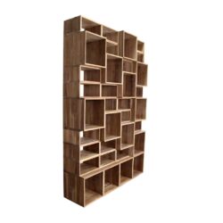 Teak book case module square boxes or rectangular