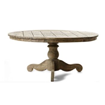 Teak table antique and rustic look big massive classic style for indoor or outdoor
