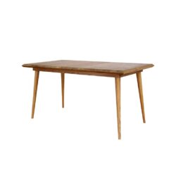 Teak danish vintage style table 150x80 Cm with 40 mm thickness frames with grade A quality of wood and oil finished
