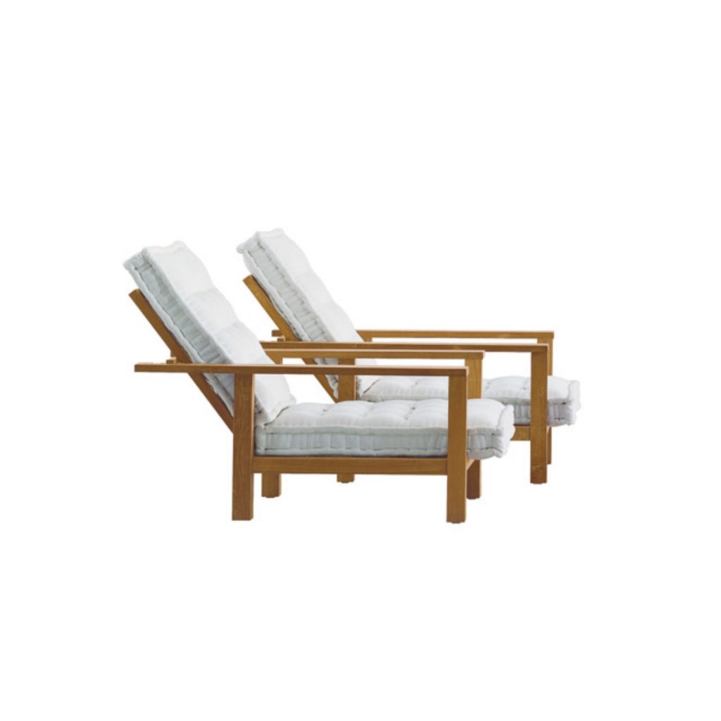 Teak grade A recline 3 position sofa for outdoor with natural finished